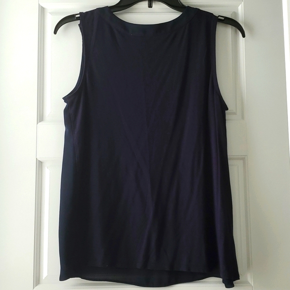 Loft Mixed Media Tank in Navy Blue (SP) - Picture 2 of 4